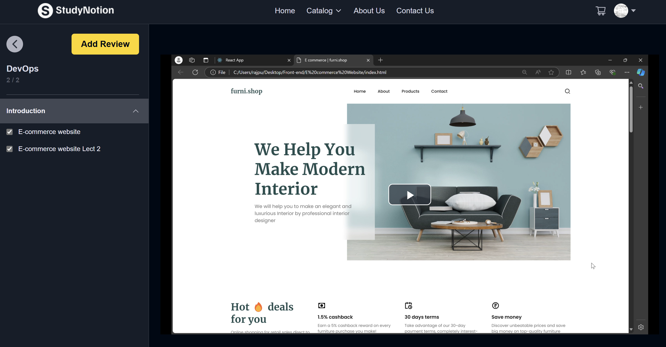 StudyNotion- Online Learning System